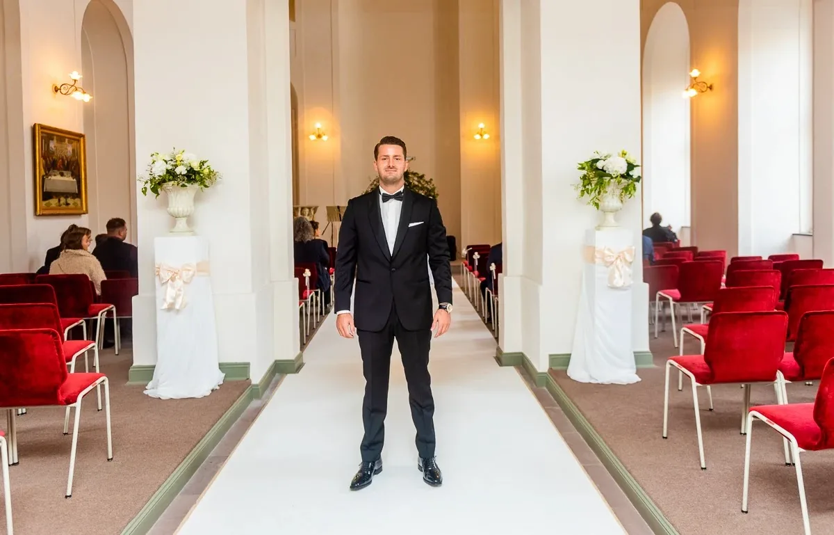 Kirchliche Trauung im Schloss Bad Arolsen von V und S im Residenzschloss Bad Arolsen