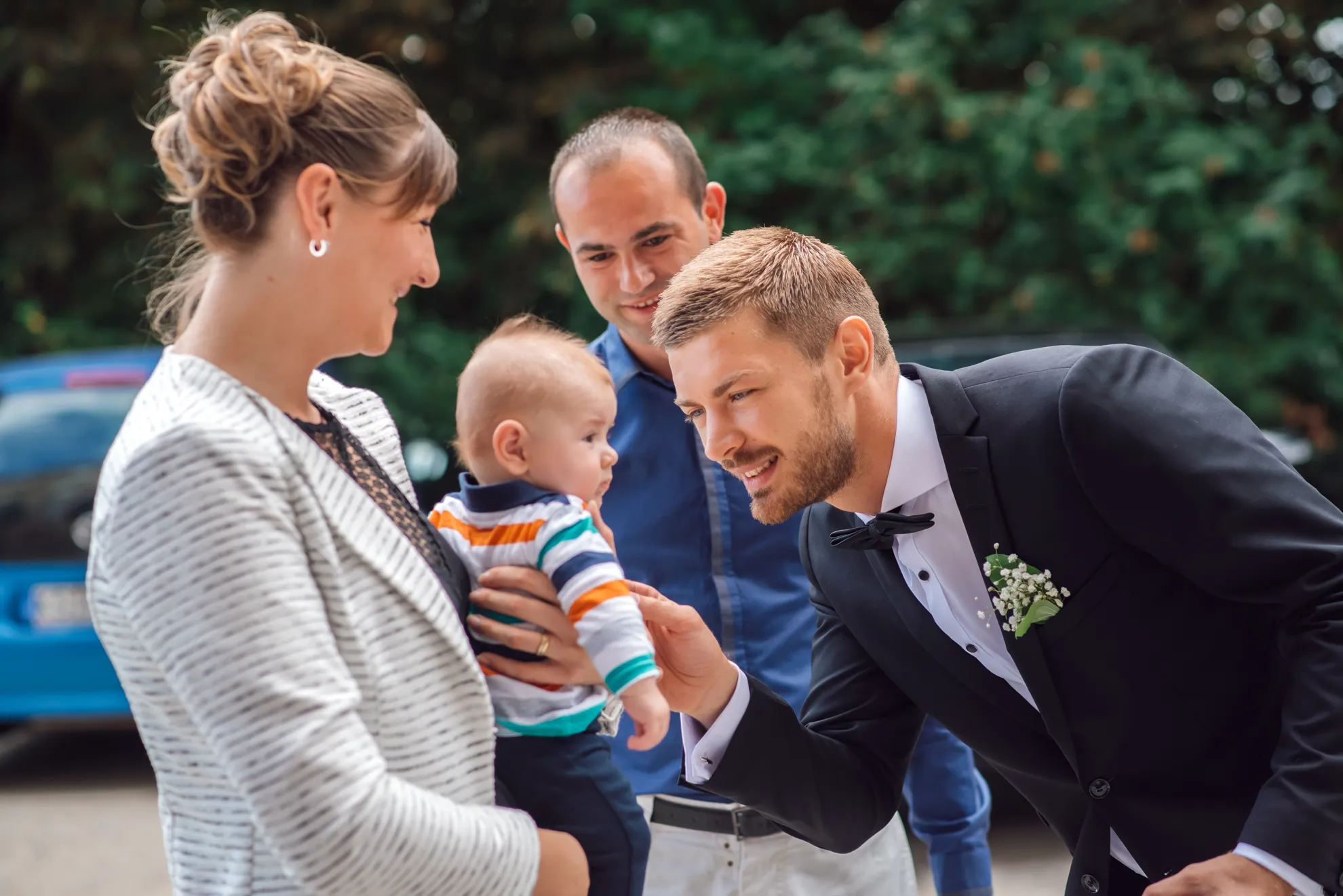 Hochzeitsgäste bei der Trauung — Bergpark Wilhelmshöhe Kassel