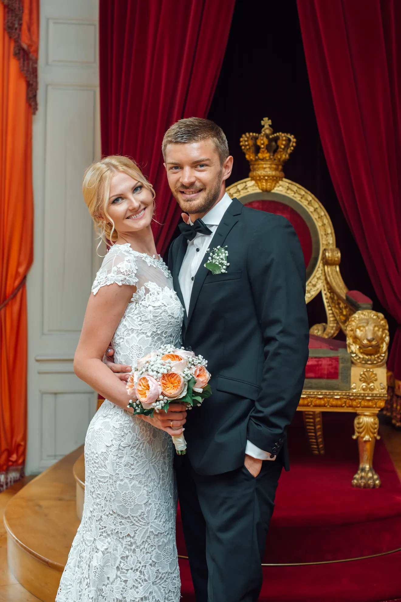 Portrait bei der Zeremonie — Hochzeit Bergpark Wilhelmshöhe
