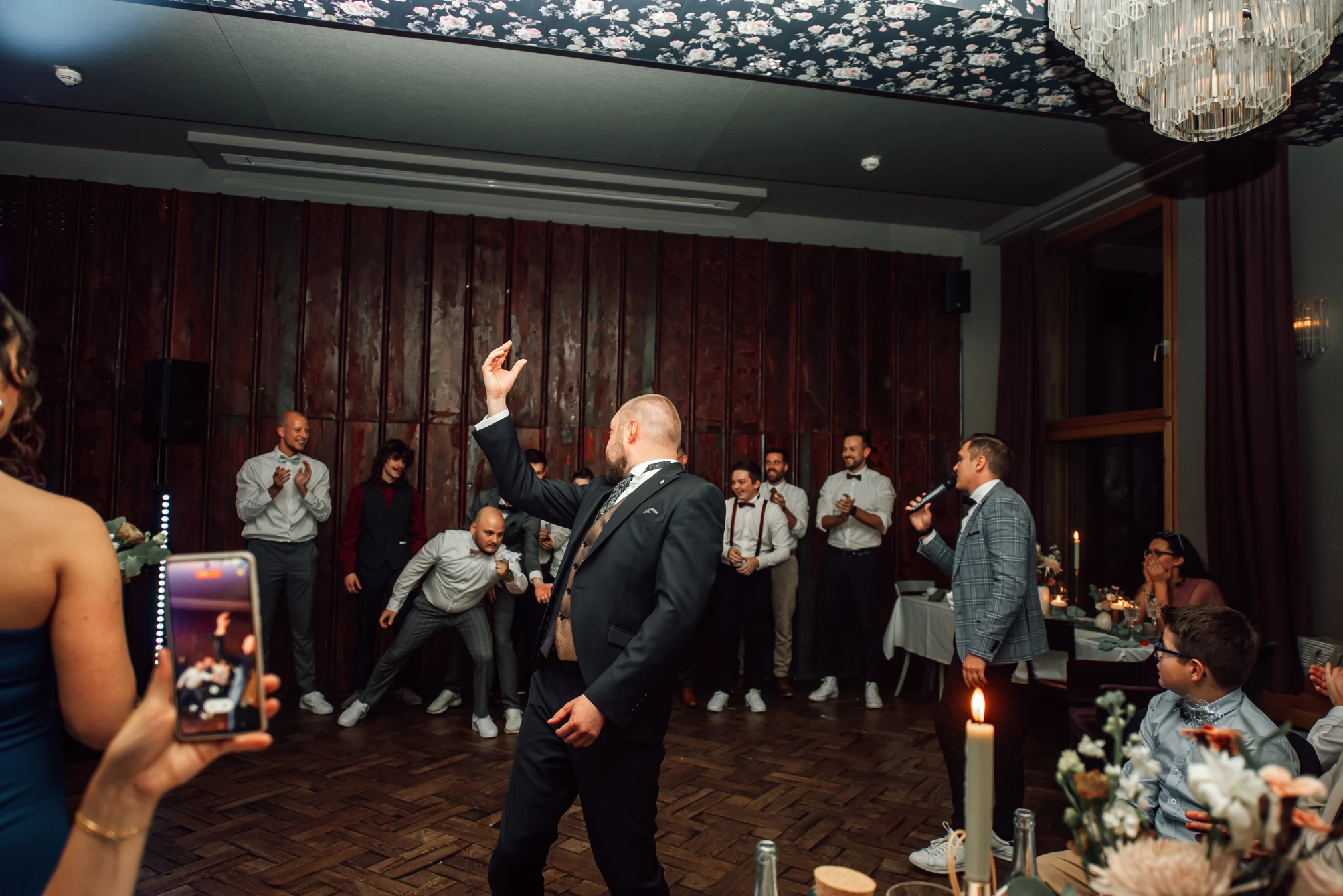 Detail späte Stunde — Hochzeitsfeier im Renthof Kassel