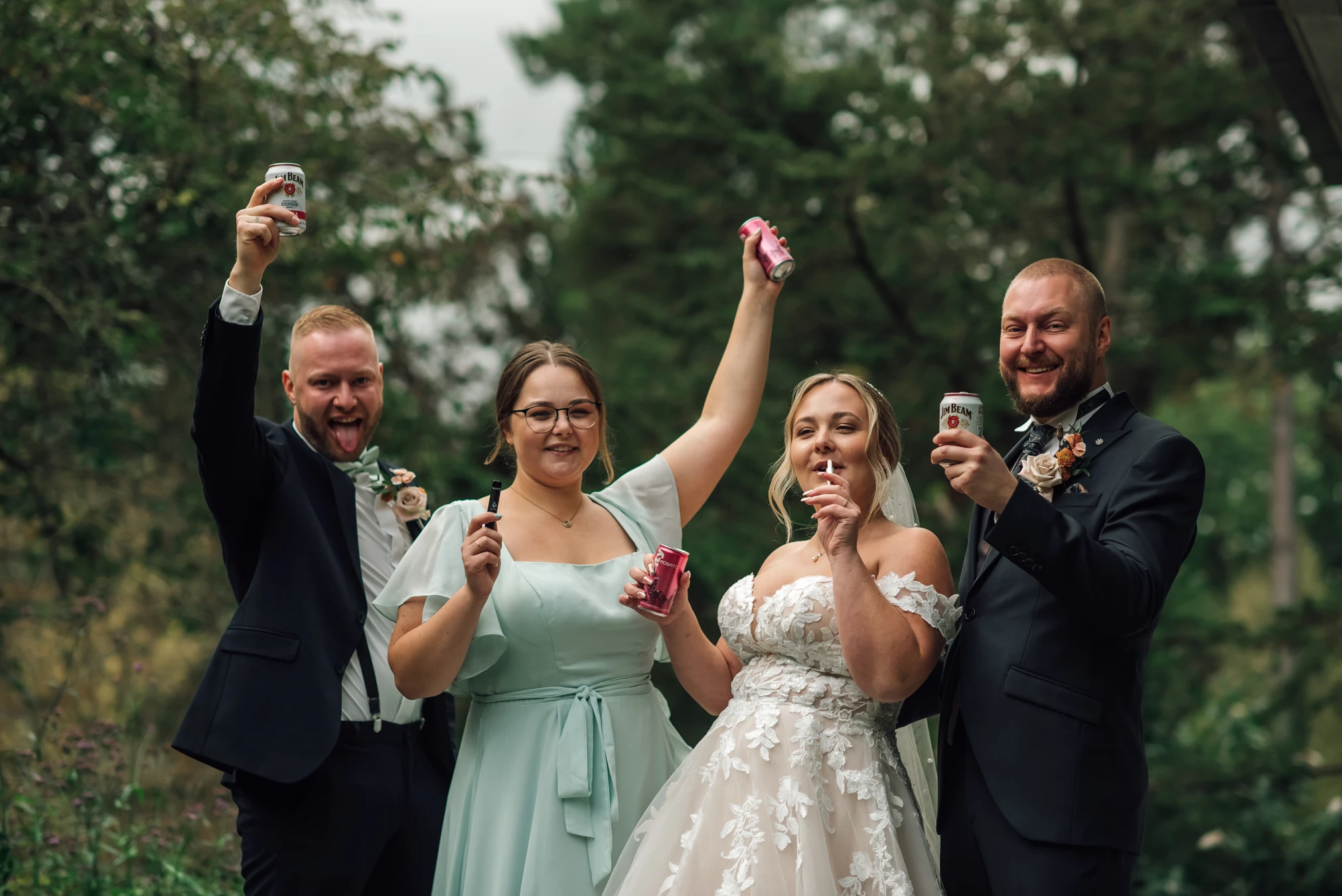 Brautpaar mit Blick über die Karlsaue — Siebenbergen Kassel