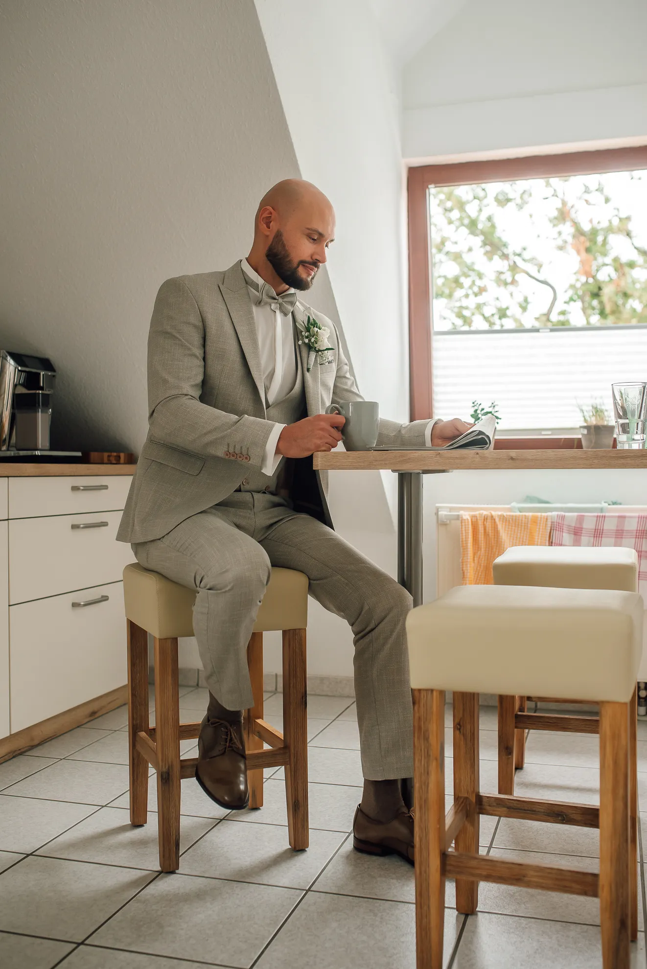 First Look — Braut und Bräutigam sehen sich zum ersten Mal