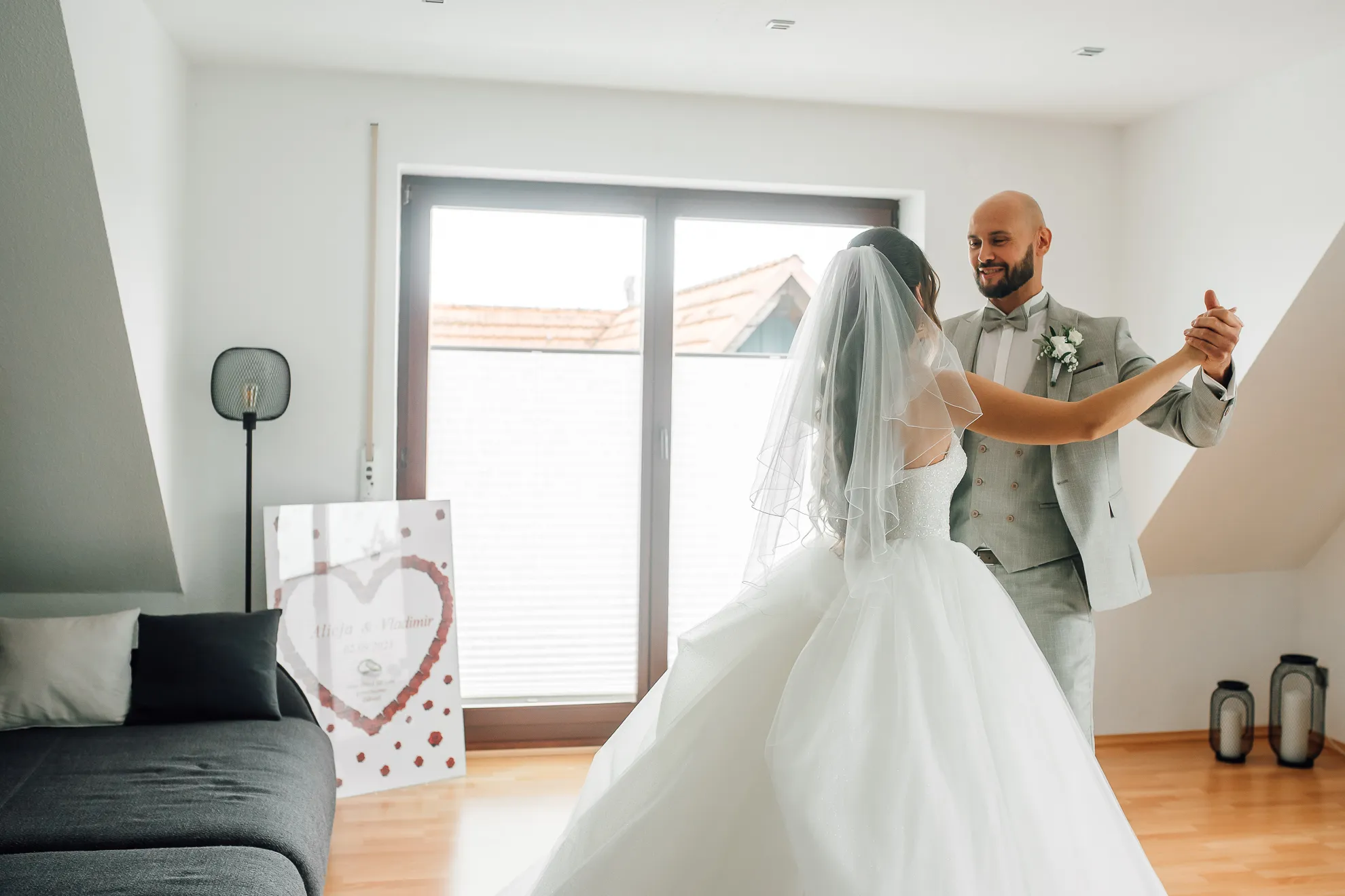 Braut dreht sich um — der erste Blick