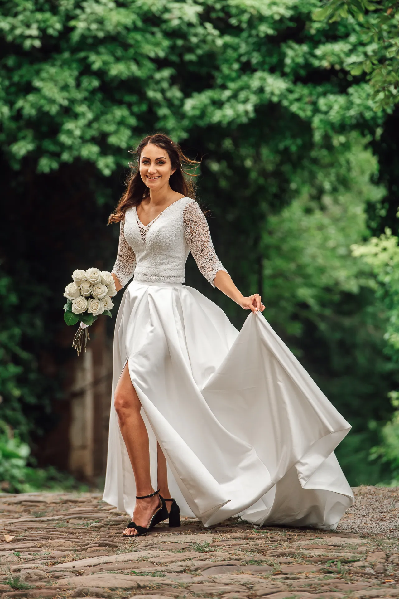 Braut-Portrait im Abendlicht — Hochzeitsfotografin Kassel