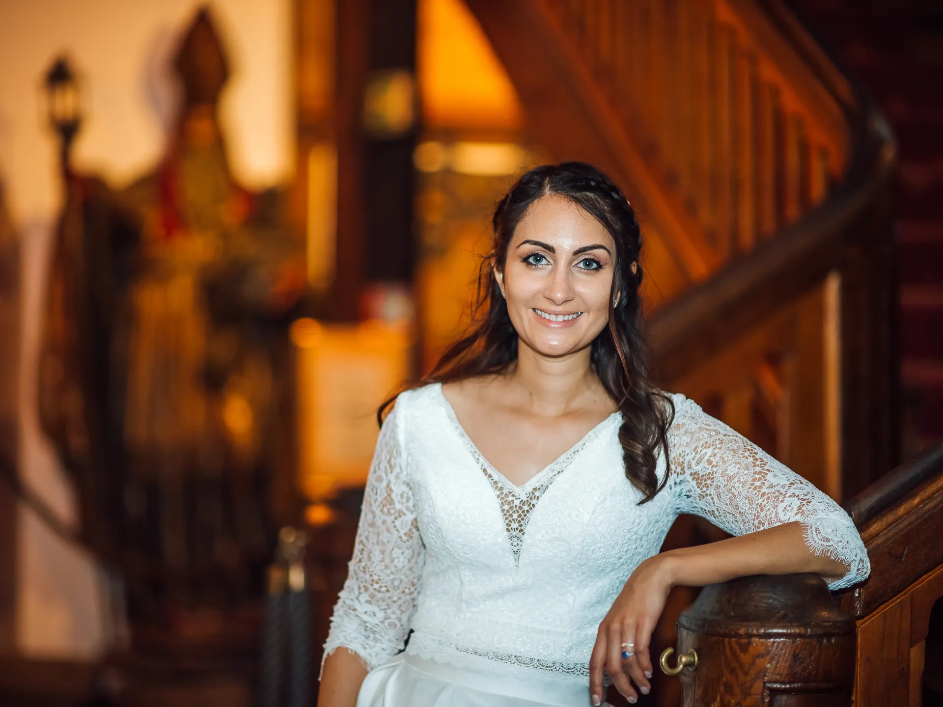 Tischdekoration und Kerzenlicht — Hochzeitsessen Sababurg